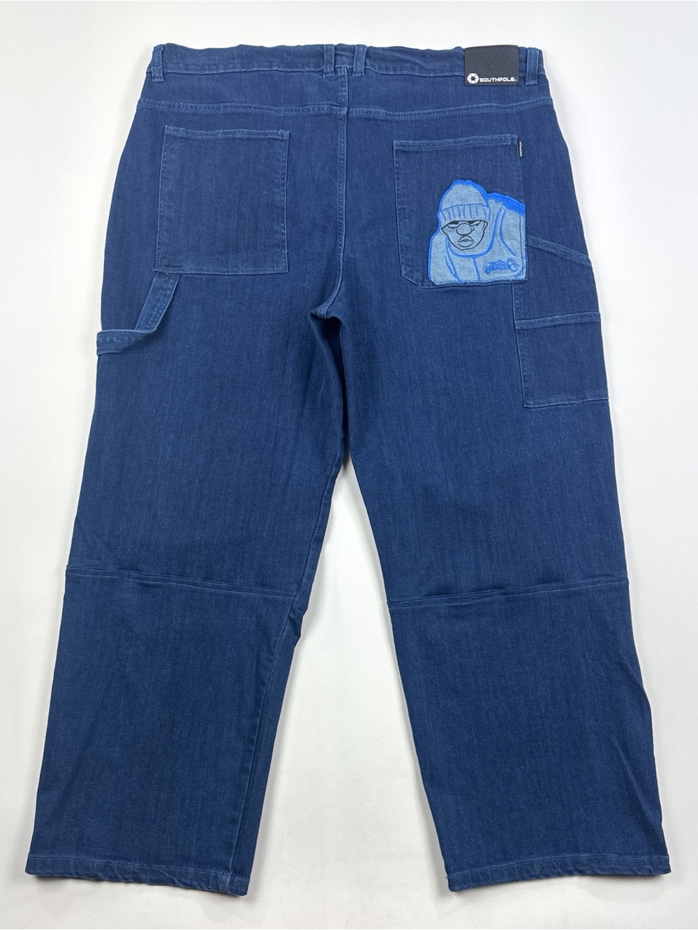 Southpole Carpenter Jeans Men Size 40 45x32 Dark Blue Jeans Embroidered SP5005FW
